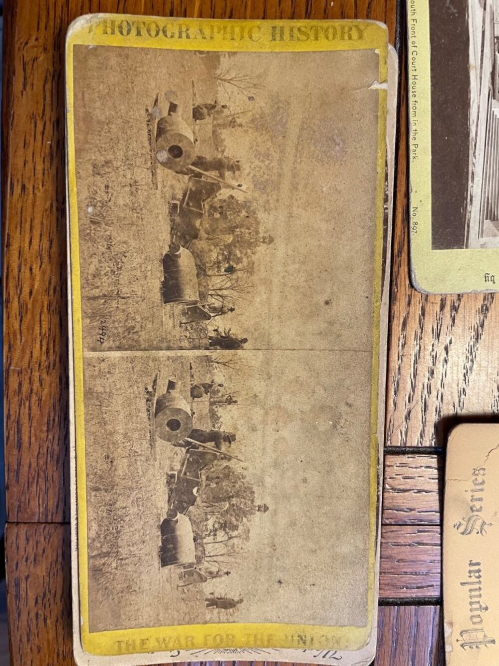 Civil War Stereoview Card "Crows Nest Battery" Petersburg Va By Anthony & Co.
